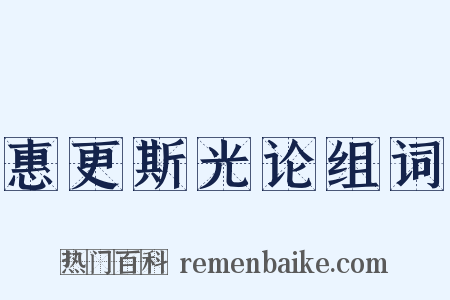 惠更斯光论组词是什么意思的图片